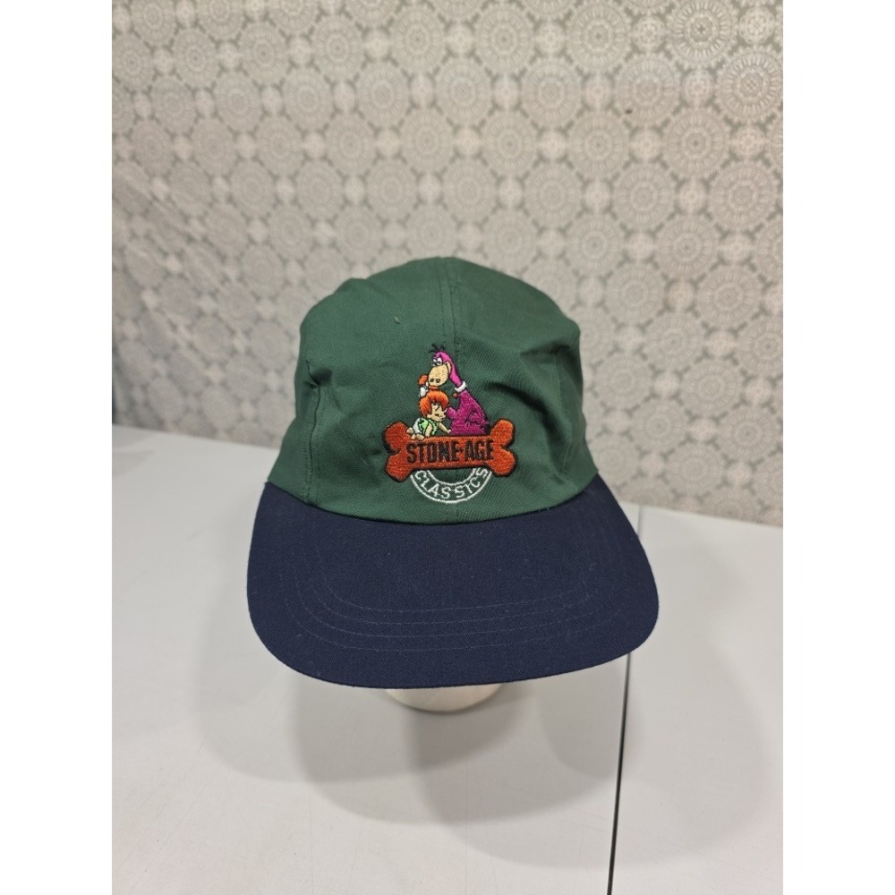 The Flintstones Stone Age Classics Embroidered Green Navy Baseball Cap‎ Hat